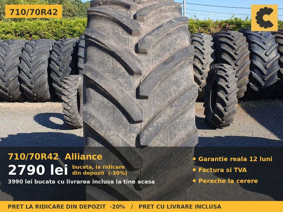 ANVELOPE 710/70R42 71070R42 710 70 42 Alliance AGRI STAR 2 DOT 2023 Cauciucuri Tractor Mare 300 CP SH GARANTIE