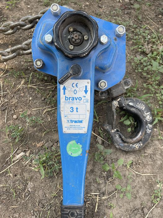 Palan / scripete /macara cu lant  profesional Tractel BRAVO 3t, 3 m