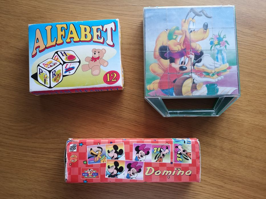 Jocuri, domino Disney, cuburi Disney, cuburi cu litere