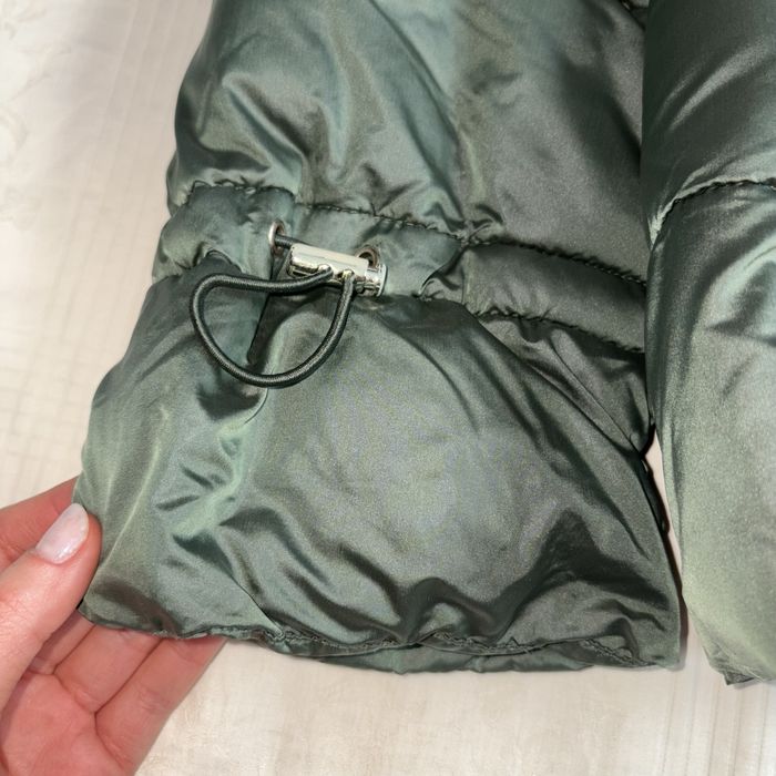 Geaca scurta puffer kaki M cargo vintage verde inchis stare buna basic