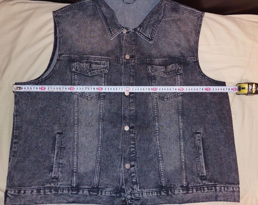 Нов дънков мъжки елек, размер гигант