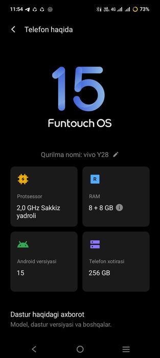 VIVO Y 28  256 talik tinniq