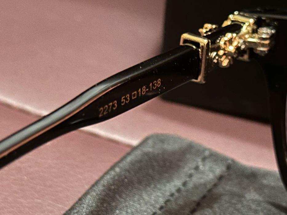 Чисто нови оптични очила Chrome Hearts Cox Ucker със златни елементи