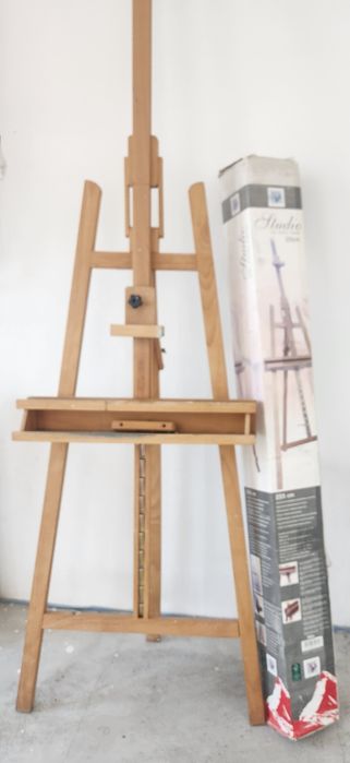 NOU - Șevalet studio - robust - din lemn de fag - 225 cm