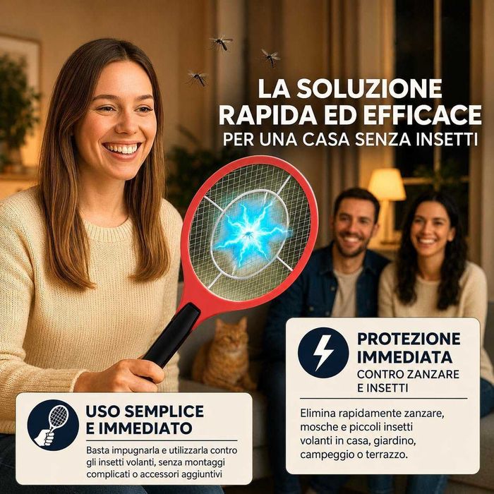 Paleta electrica anti insecte muste tantari viespi alimentare baterii