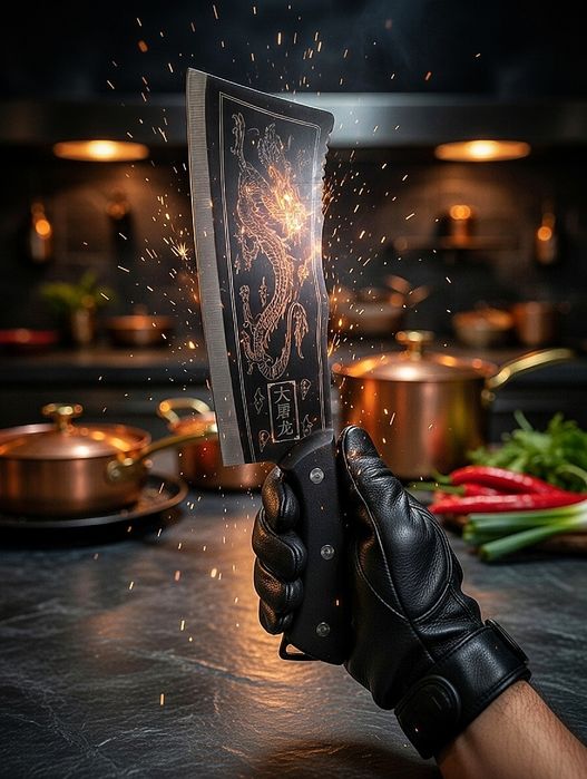 Шеф Нож «Black Dragon» 30 cm.