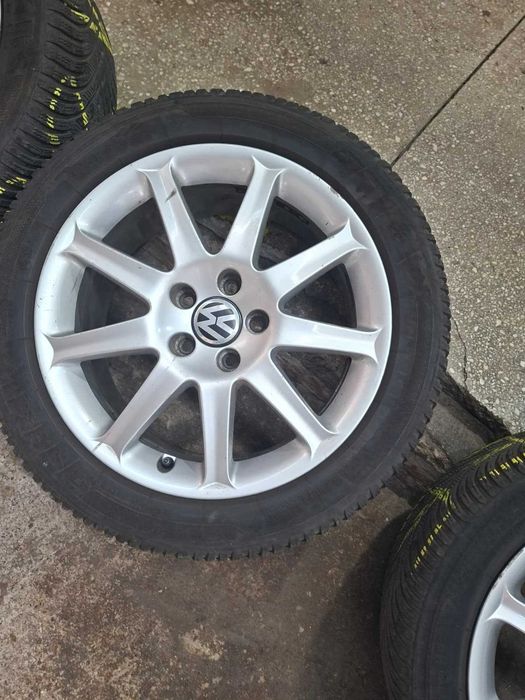 Set Jante aliaj originale VW/Audi R17 +anvelope iarna Kleber 235/45 R17 94H