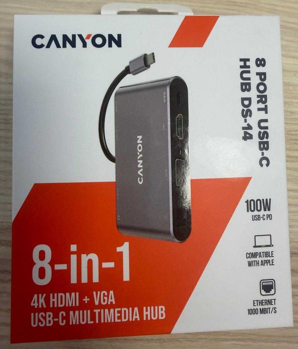 Hub USB 8 in 1 Canyon DS-14