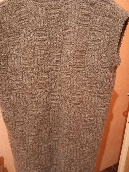 Елек сив плетен 100 % вълна