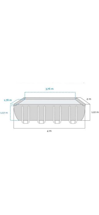 Piscină cu exterioara 2/4 m