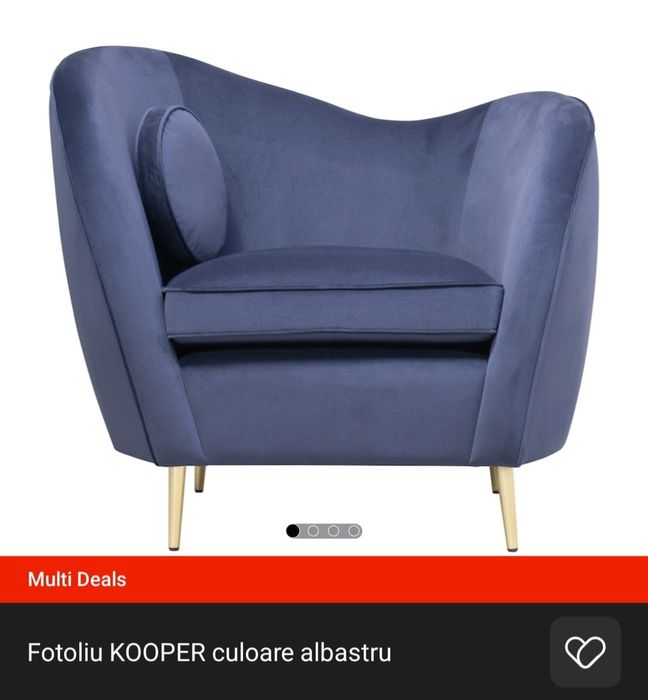 Fotoliu NOU (Kooper) culoare albastru