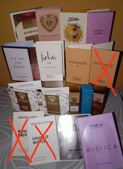 Мостри за парфюми Gritti, Chanel, Dior, Hermes, Lancome.