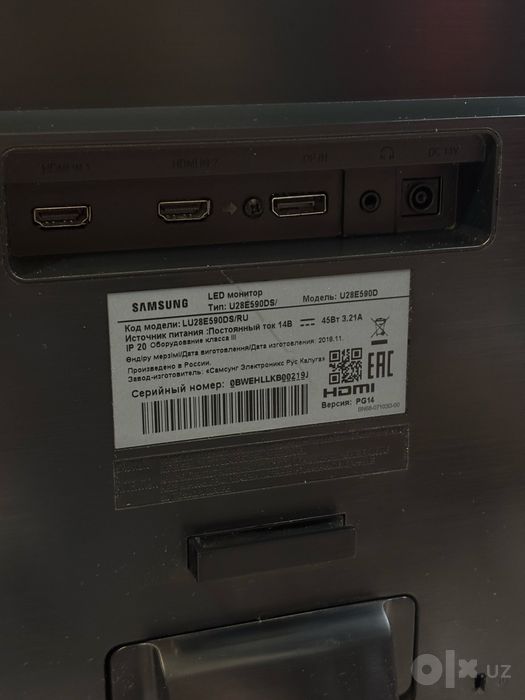 Монитор Samsung 28” 4K UHD