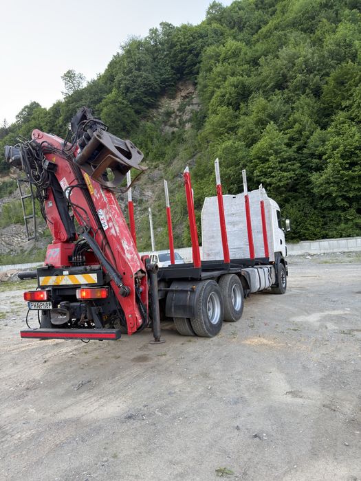 Camion forestier/transport busteni Scania R420 2007 6x4( macara Penz Z14)