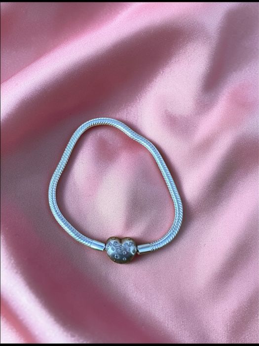 Bratara Pandora placata cu argint 925 (inima, infinit, stralucitoare)