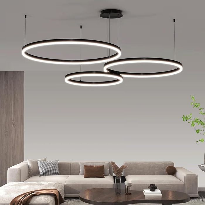 Черни led рингове  3 броя-40/60/80 с дистанционно