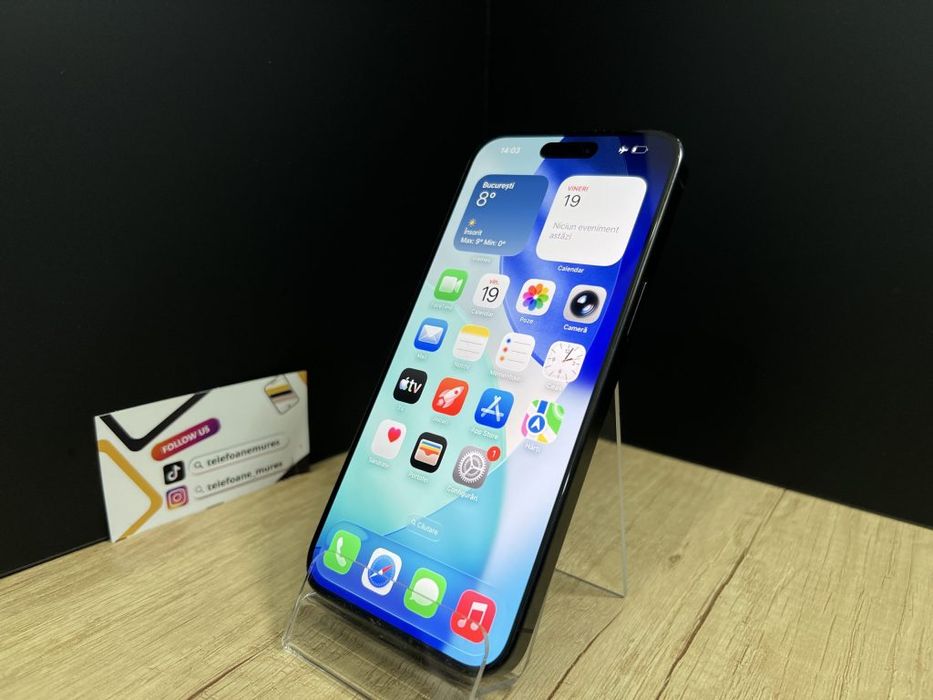Iphone 15 Pro Max 256Gb Black Titanium Second-Hand Bun 3 ani garanție,