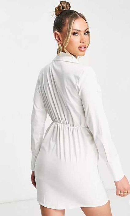 НОВА! Rebellious Fashion бяла рокля тип риза