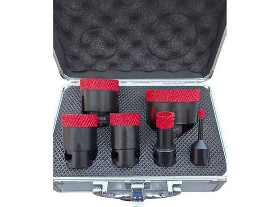 Боркорони диамантени за фаянс, гранитогрес, теракот, 6-68 мм, 6 бр.