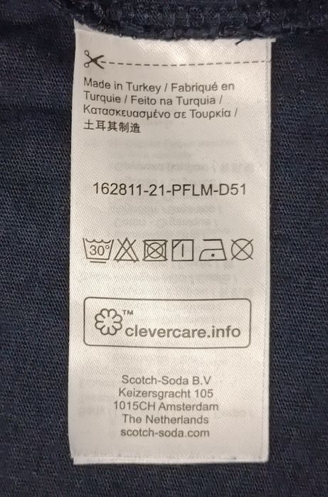 Scotch & Soda T-Shirt оригинална тениска M памучна черна фланелка