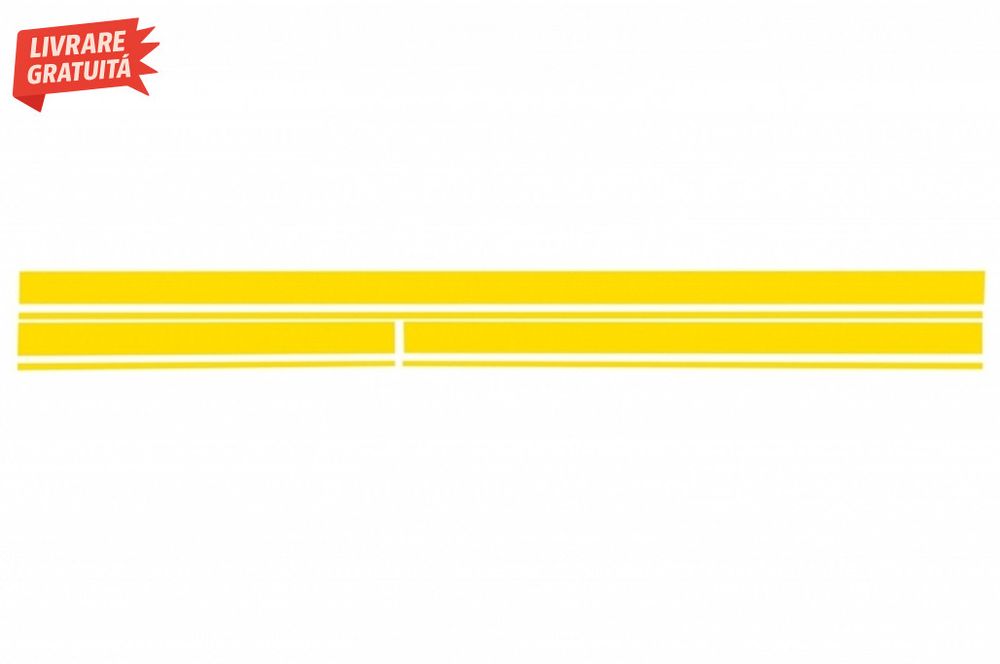 Set Stickere Capota Plafon Portbagaj si Laterale Galben Mat Mercedes C