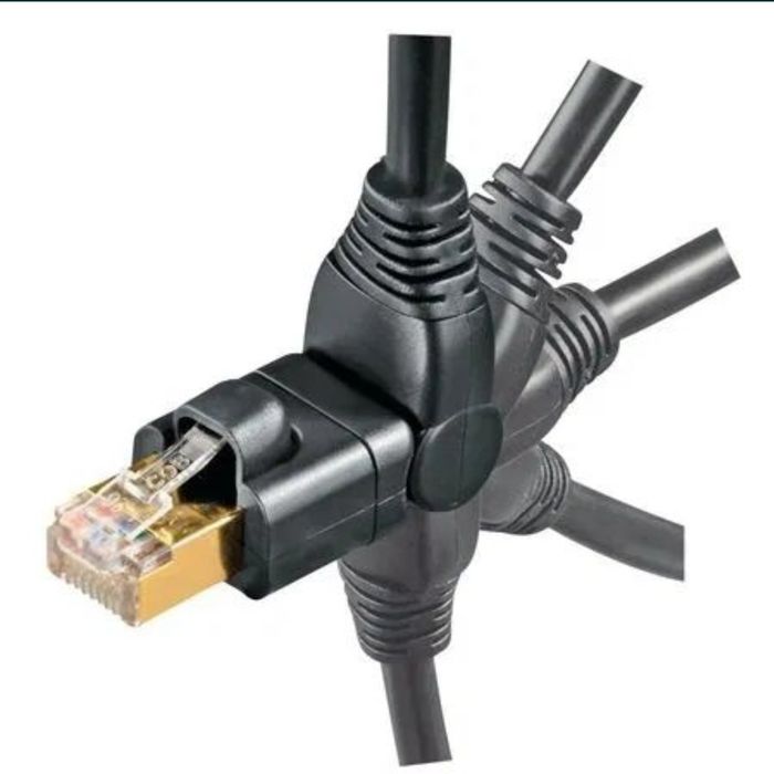 Cablu de retea Cat6 10 Gb/s ORIGINAL Hama rotativ 180 grade, 3m