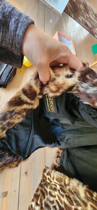 Blana naturala nurca model leopard vintage