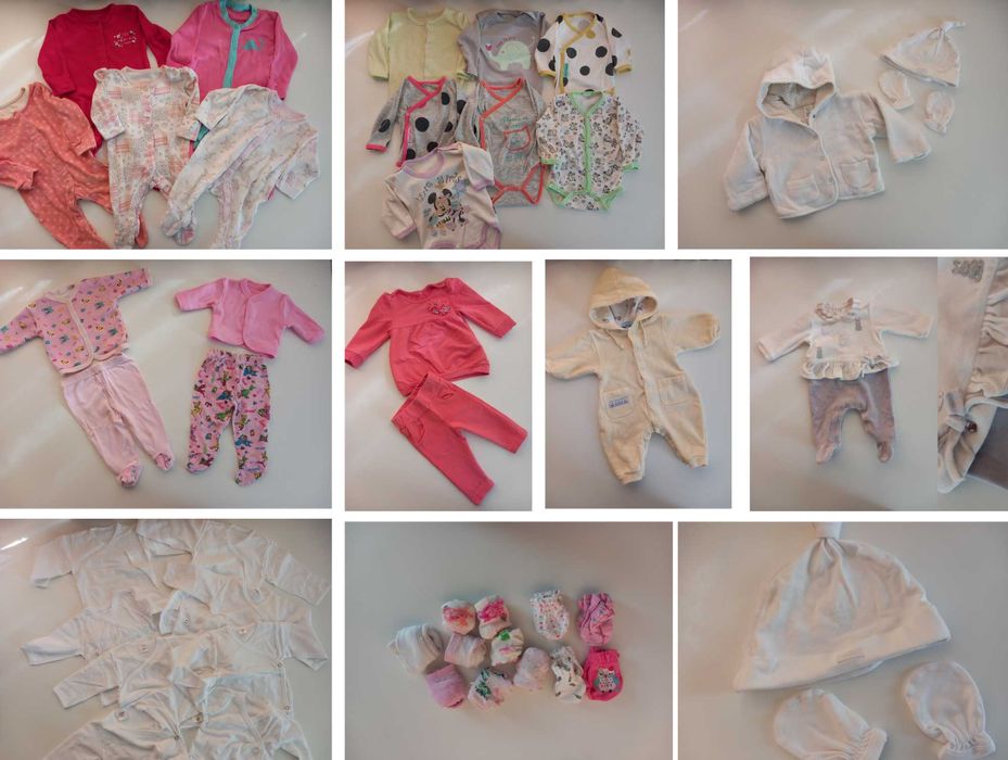 Маркови детски дрешки за бебе момиче 0-3м.