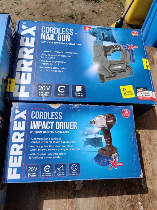Ferrex pe baterie și priza