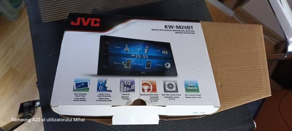 Media receiver auto JVC KW-M24BT