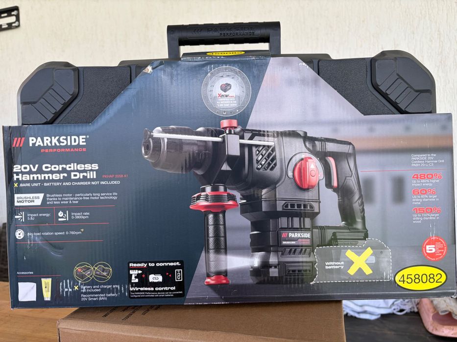 Ciocan rotopercutor Parkside Performance 20V Brushless PKHAP 2058 A1, 5.8J