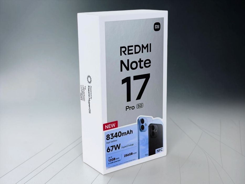 НОВ! Xiaomi Redmi Note 17 Pro 5G 256GB 6RAM Black 2г. Гаранция!
