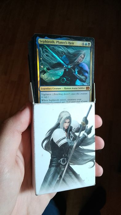 Lot  726 de cărți Magic The Gathering + Deck întreg Sephiroph Final Fantasy VII