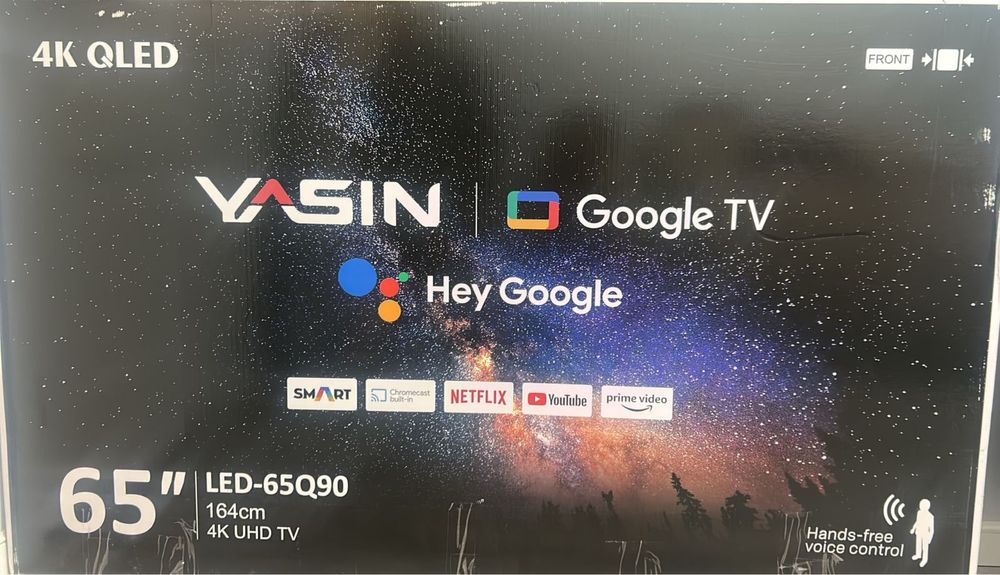 Продам телевизор YASIN 65” 4K QLED
