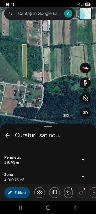 Teren intravilan 4.000 mp in sat Curaturi