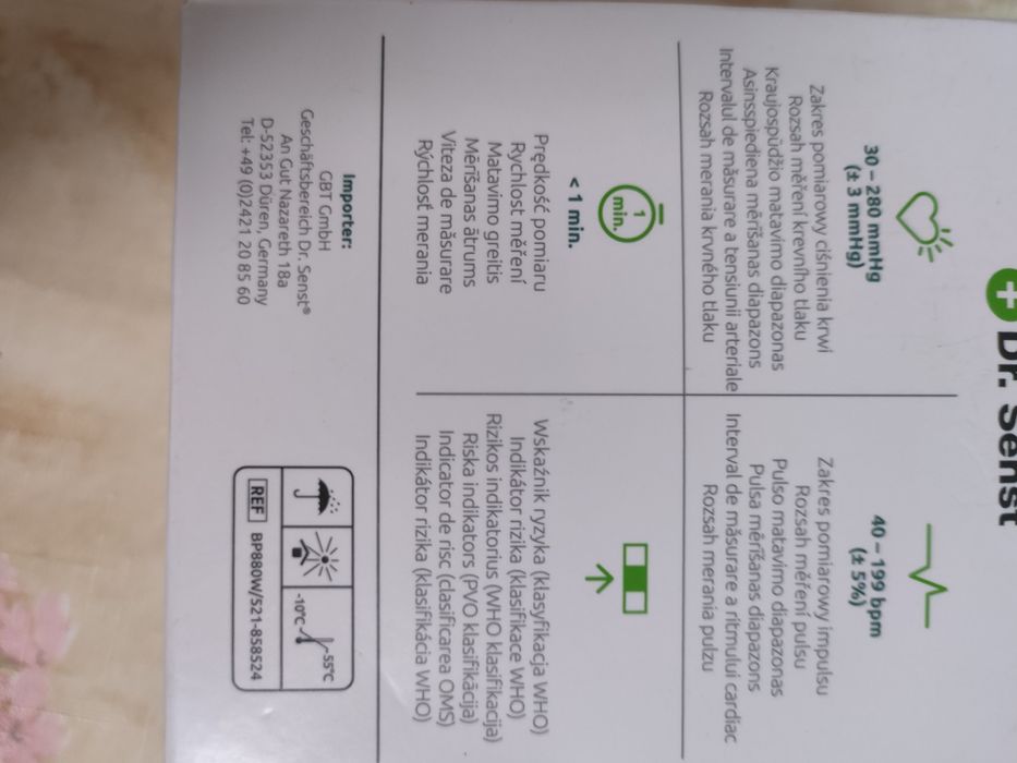 Tensiometru electronicpentru încheietura mâinii dr Sents