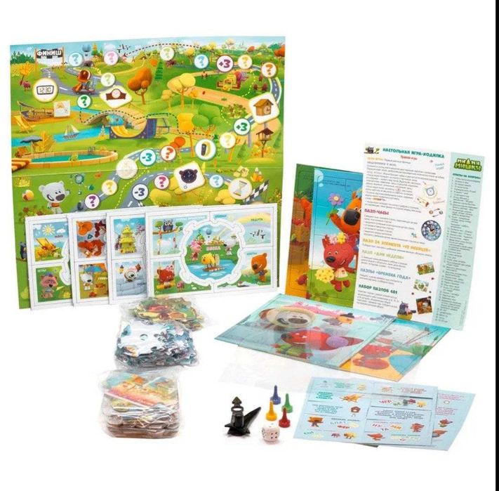 МиМиМишки Большой Развивающий набор 6 в 1 для детей "УЧИМ ВРЕМЯ"
