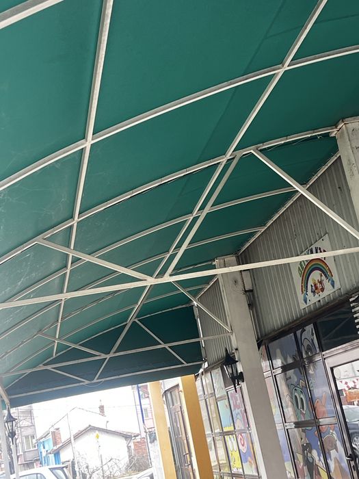 Метален навес с винилово покривало