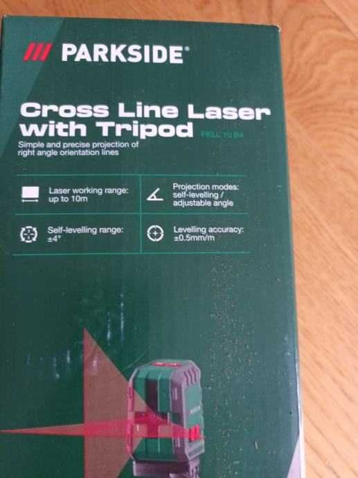 Nivela laser cu linii incrucisate, cu trepied, autonivelare