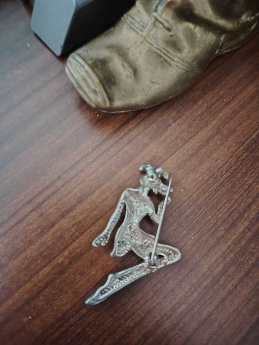 Brosa stil Art Deco, cu strasuri