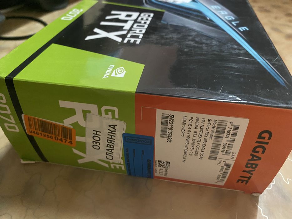 Rtx 3070 eagle 8гб. Видеокарта, рабочая.