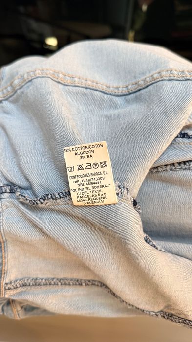 Geaca de blugi denim / S / dantela ștrasuri mărgele / impecabila