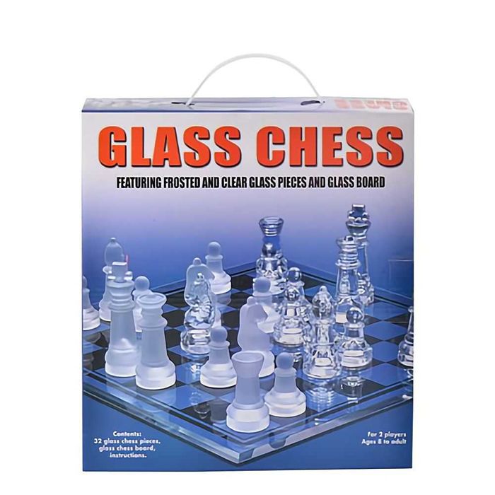 Луксозен стъклен шах – стилен подарък за ценители в два размера