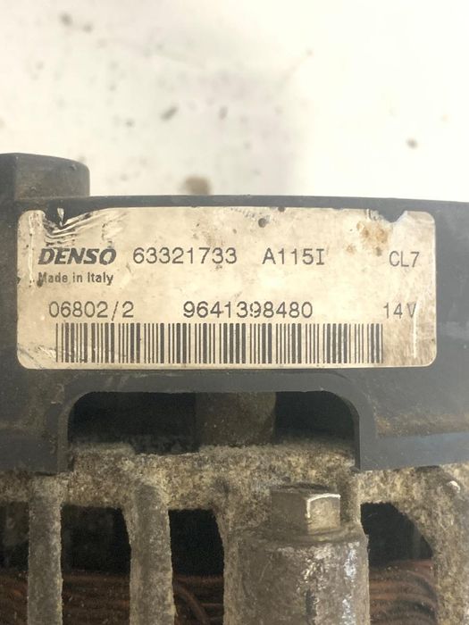 Alternator 14V 1.4B/1.6B Citroen/Peugeot 206 Hatchback 2A/C 1998 - > Oem 9641398480 / 63321733