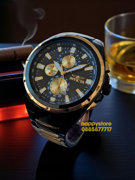 INVICTA Vulture black 46 mm, Инвикта нов ръчен часовник