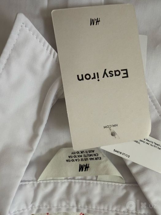 Белая рубашка новая на 10-11 лет от H&M