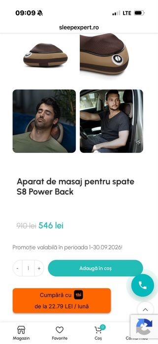 Aparat de masaj pentru spate S8 Power Back