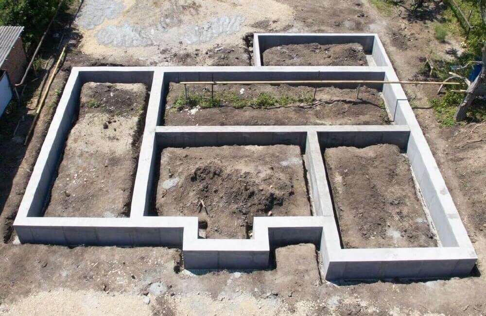 Заливка фундамент