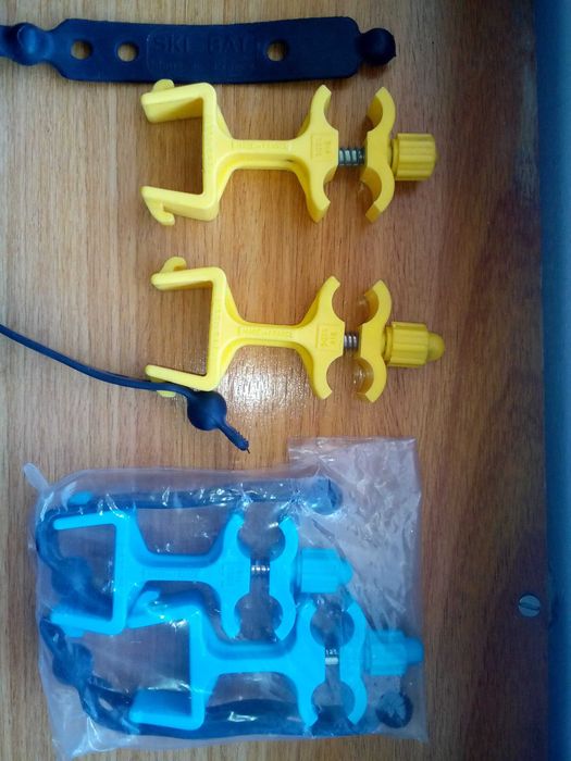 Ски, обувки, щеки, държачи за ски и щеки