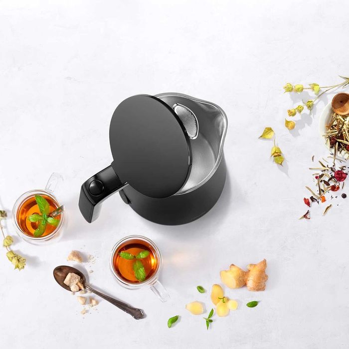 Електрическа кана ZWILLING Enfinigy Cool Touch 1 литър, безжична кана за чай и топла вода - черна